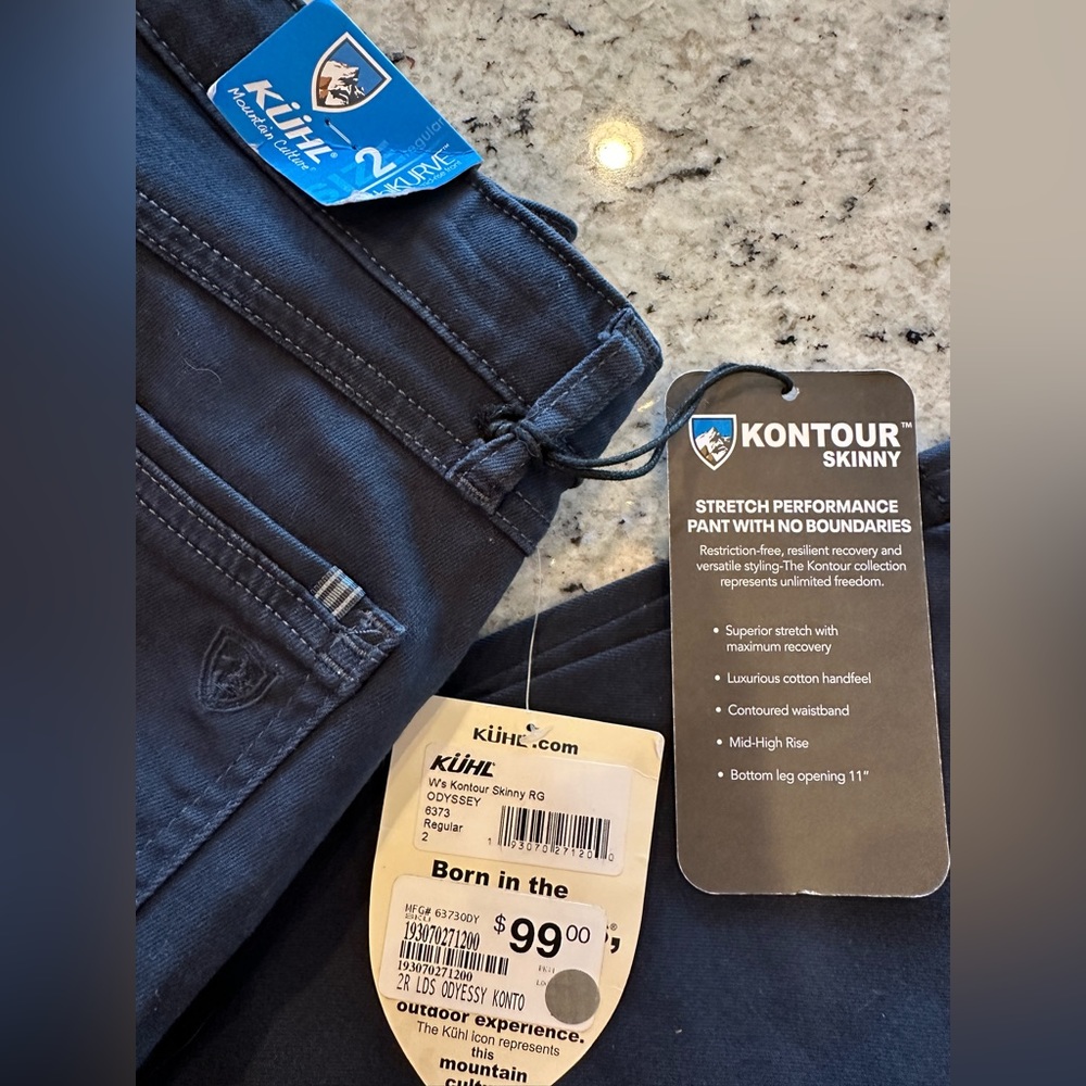 KUHL WOMENS SIZE 2 Regular Kontour Skinny Navy Blue